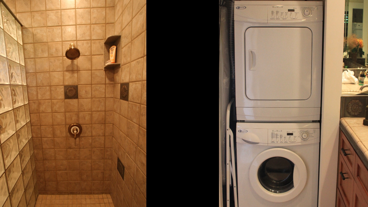 Shower/Washer/Dryer